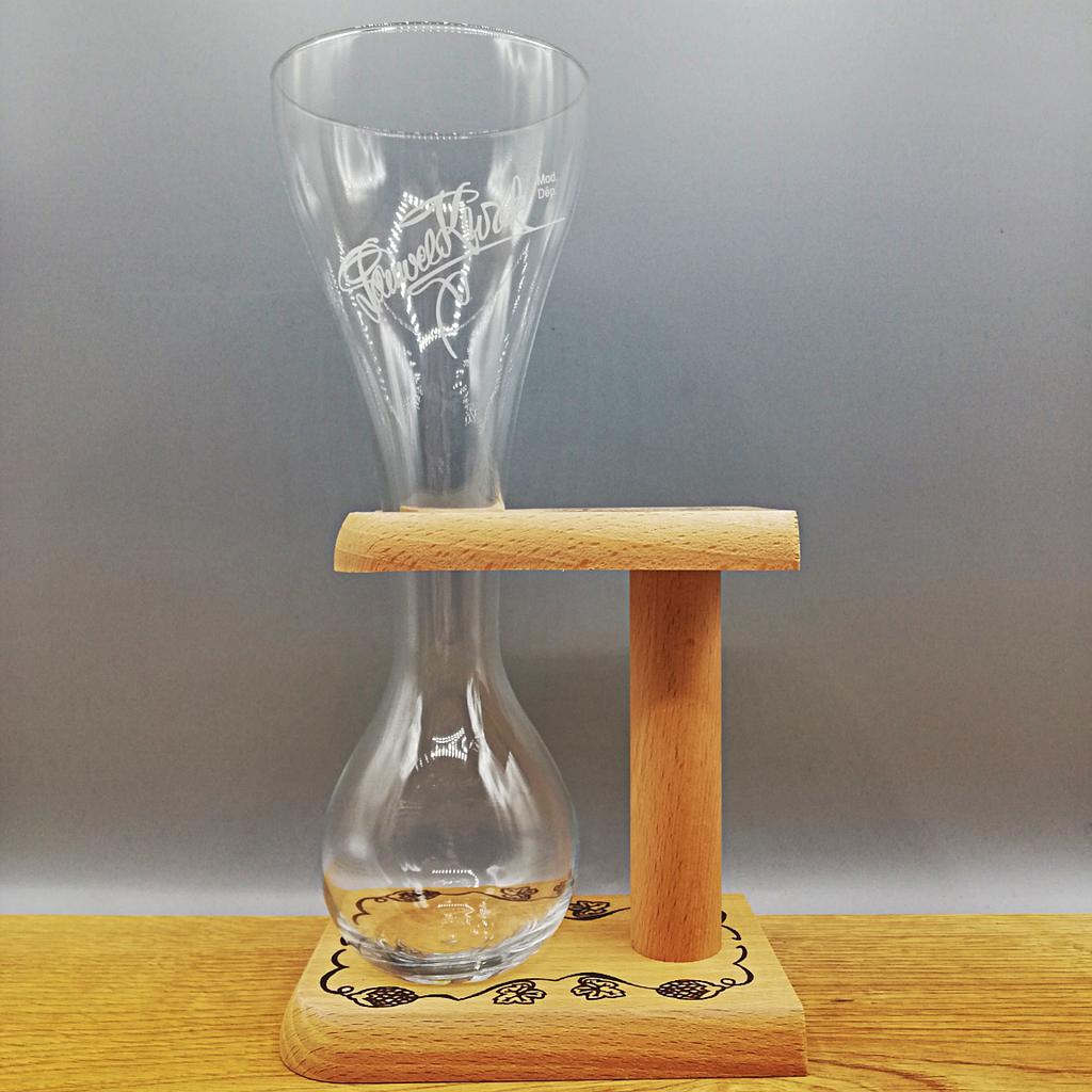 Glass &amp; Wooden Stand - PAUWEL KWAK Yard 330ml