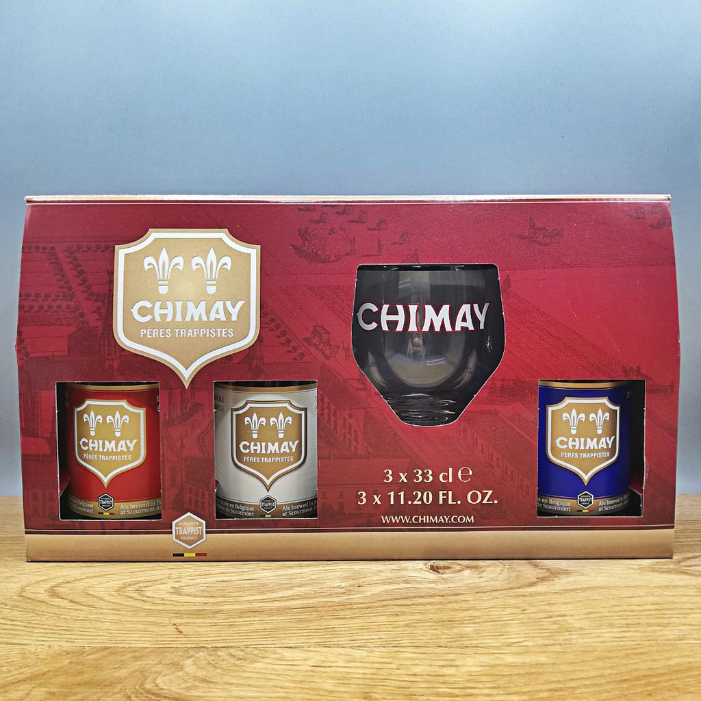 Gift Pack - CHIMAY Trilogy 3x 330ml + Glass